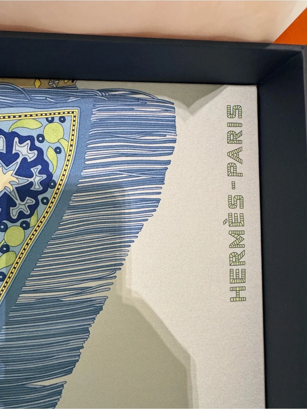 ‘26 Hermes Petit h - Large Decorative Silk/Twill Upholstered Box - BNIB
